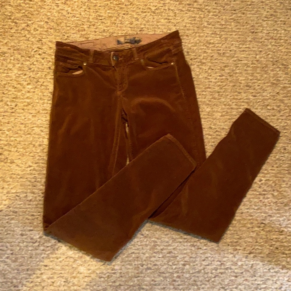 Paige Verdugo Legging in Brown Velvet